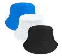 CWPFVQA Confezione da 3 Cappelli da Pesca Tricolori, Cappelli da Pesca da Uomo, Cappelli da Pesca per Bambini, Cappello Blu, Cappelli da Pesca