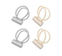CWPFVQA Confezione da 4 Fascette Magnetiche per Tende, Fibbie Magnetiche Cilindriche per Tende, Fascette per Tende, Fascette per Tende Senza Punzonatura, Fermacravatte per Tende, Accessori per Tende