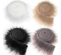 CWPFVQA Confezione da 4 Pellicce Finte, Strisce di Peluche Decorative Artificiali, Soffice Pelliccia di Peluche Artigianale, Alberi di Natale E Altro