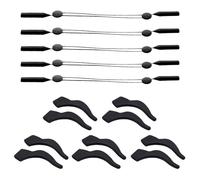 CWPFVQA Confezione Da 5 Corde Per Occhiali E 5 Paia Di Ganci Per Le Orecchie, Corda Antiscivolo Per Occhiali, Corda Anti-Smarrimento Per Occhiali, Accessori Per Occhiali