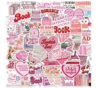 CWPFVQA Confezione da 50 Adesivi per Libri Graffiti Rosa, Design Graffiti Rosa, Impermeabili E Resistenti all'Usura, Facili da Applicare, Adatti per La Decorazione di Quaderni E Libri.