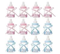 CWPFVQA Mini Biberon da 12 Pezzi, Scatole di Caramelle Nuziali Creative, Mini Scatole di Caramelle, Adatte per Feste di Luna Piena per Bambini, Feste per Neonati E Altre Scene