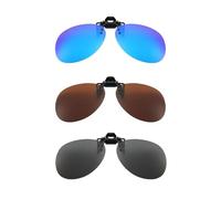 CWPFVQA Occhiali Da Sole A Clip In 3 Pezzi, Occhiali Da Sole Senza Montatura, Clip Per Occhiali Da Sole Polarizzati, Clip Per Occhiali Da Sole Ribaltabili, Accessori Per Occhiali