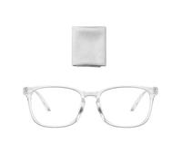 CWPFVQA Occhiali Piatti Trasparenti Anti-Luce Blu - 1 Pezzo Con Panno, Quadrati, Unisex