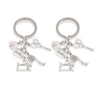 CWPFVQA Portachiavi su Misura 2 Pezzi Con Strumenti per Cucire, Creativi Regali di Ingresso per Il Design di Abbigliamento, Commemorativi di Laurea