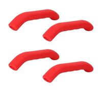 CWPFVQA Set di 4 protezioni per maniglia dei freni, in silicone, rosso, 45 x 12 mm, antiscivolo, accessori per bicicletta