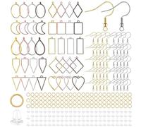 CWPFVQA Set di Ganci per Orecchini in Oro E Argento da 340 Pezzi, Accessori per Creazione di Gioielli per Orecchini, Accessori per Creazione di Gioielli, Ganci per Orecchini per Creazione di Gioielli