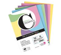 CWR - 12296-100 - Risma carta Cromatica - A4 - 80 gr - colori assortiti tenui - 100 fogli - CWR - 103099 - Conf. da 1 Pz. - 12296-100