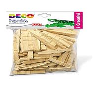 CWR, Mezze Mollette in Legno da 72 mm, Busta da 100 Pezzi