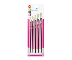 Cwr PENNELLI PIATTI PURA SET.BLISTER5PZ