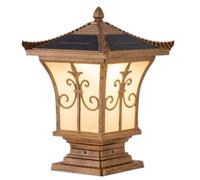 CWVYKNP Lampada A Pilastro Dimmerabile In Stile Europeo Alimentata A Energia Solare Luci Solari Per Pali Di Recinzione Da Fattoria 4 Modalità Di Accensione/spegnimento Automatico Per Tutta Notte