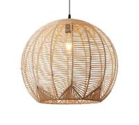 CWVYKNP Lampada A Sospensione A Sfera In Rattan Color Beige Stile Boho Per Camera Da Letto, Lampada Da Soffitto Intrecciata A Mano, Lanterna Cava Per Cucina, Ingresso, Soggiorno, Camera Da Letto