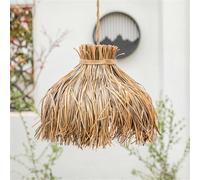 CWVYKNP Lampada A Sospensione Da Caffè Costiero, Lampadario Rustico In Rattan
