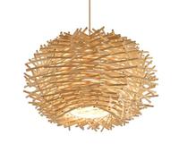 CWVYKNP Lampada A Sospensione Elegante In Stile Giapponese Per Camera Da Letto Lampade A Sospensione Per Interni In Bambù Costiero Apparecchi Di Illuminazione A Soffitto Intrecciati Per Ristoranti