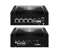 CWWK Mini PC N305 Firewall Appliance, Fanless Mini Computer with 4 Port i226-V 2.5GbE LAN, F2 OPNsense Micro PC 32GB DDR5 RAM 1TB NVMe SSD, 2*HD+DP+Type-C 4K Display, TF, AES-NI
