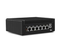 CWWK Mini PC Pentium 8505 Firewall Appliance, 6 Porte i226-V 2,5GbE LAN, Mini PC OPNsense F17 Fanless, Senza RAM/SSD/OS, PCIe 3.0 x4, USB-C, 3 Display, MicroSD, M.2 E-key