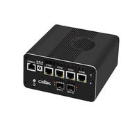 CWWK Mini PC U300E Firewall Appliance, 2 x 10GbE SFP+ Mini Computer with 4x i226-V 2.5GbE LAN, S4 OPNsense Micro PC DDR5 8GB RAM 128GB SSD, PCIe4.0x4, 4 Display, USB-C, TF, AES-NI