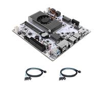 CWWK NAS Motherboard 8 Bay con 10GbE RJ45, N355 CPU Mini ITX Scheda madre Bianco M8, 2 x NVMe, Dual 2.5GbE LAN, M.2 WiFi, USB-C, DDR5 NO RAM/SSD, PCIe x1, TF (2x 4-SATA Cable)