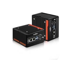 CWWK X86-P6 N355 Mini PC Pocket NAS, 4 Bay M.2 NVMe Mini Computer con 2 x i226-V 2.5GbE LAN, Micro PC Barebone DDR5 NO RAM/SSD/OS, supporto WiFi7/BT5.4 Expandable, 2 display, USB3.2