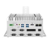 CWWKIPC Mini PC Fanless, Industrial Mini Computer i5 8265U, 6 x COM RS232/RS485/RS422, DIN Rail Micro Embedded PC, 2 x Gigabit LAN, senza RAM/SSD/OS, GPIO, NVMe, SIM, 9-36V