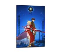 CWXBXQQ Poster decorativo su tela, motivo: anime Fate Stay Night, decorazione moderna da parete e da parete per camera da letto, 40 x 60 cm