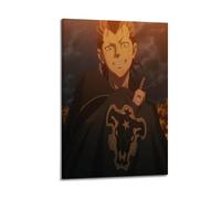 CWXBXQQ Stampa artistica da parete su tela, motivo: Black Clover con personaggi di anime, decorazione moderna per camera da letto, 40 x 60 cm
