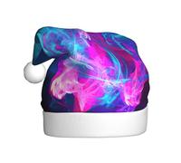 CWYHDUDOH Cappello di Natale blu e rosa con stampa fuoco per adulti Natale per vacanze Capodanno celebrazioni festa decorazione stagionale