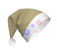 CWYHDUDOH Cartoon Cute Animals Coniglio Stampa Led Cappello di Natale Unisex Adulto Cappelli di Babbo Natale Decorazione Del Partito di Vacanza Accessorio