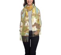 CWYHDUDOH Cartoon Cute Animals Coniglio Stampa Nappa Sciarpa Donne Scialle Morbido Caldo Accessorio Da Viaggio Elegante Inverno Autunno Moda