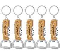 CWYW Apribottiglie in Legno Personalizzato, Regalo per Testimone di Nozze, Regalo Inciso per Padre, Nonno, Barista, Multifunzionale