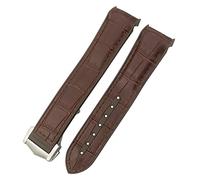 CWZZWS 19 mm 20mm 21mm 2 mm in pelle in gomma Canda di guardia Fit per pianeta oceano Seamaster subacqueo 300 silicone nylon sport orologio cinghia/pelle blu blu/21 mm