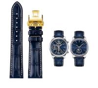 CWZZWS 19mm 20mm 21mm Watch Band Banco di cuoio in pelle Cinta di guardia con fibbia farfalla ， per Masters Collection L3 L4 L2.628/L2.673 Serie di orologio Sostituzione cinghia