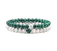 CWZZWS 2 pezzi/set tiger eye pietra coppie braccialetto 6mm pietra naturale yoga braccialetto perline per uomo donna fascino dono