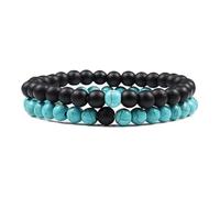 CWZZWS 2 pezzi/set tiger eye pietra coppie braccialetto 6mm pietra naturale yoga braccialetto perline per uomo donna fascino dono