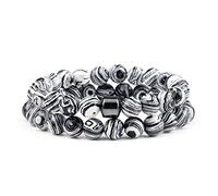 CWZZWS 2 pz/Set Pietra Naturale con Perline Pietra Occhio di Tigre Perline di Lava Nera Braccialetti Fatti a Mano Amante Yoga Equilibrio Regali