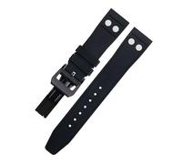 CWZZWS 20MM 22MM Natura Fluororubber Gomma Con Rivetto Cinturino Per Portugieser Morbido Wristband, 22MM