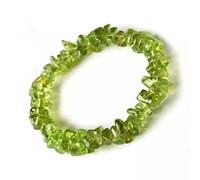 CWZZWS 8 mm vere vere naturale verde naturale olivina gemma pietra irregolare bracciale perle di cristallo