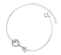 CWZZWS Accessori per ragazze 1pc Bracciale chic Gradiente Braggletti di pesce in pietra di luna per donne abbigliamento quotidiano per feste viaggiano collana speciale