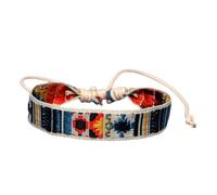 CWZZWS Accessori per ragazze 1pc Bracciale da polso intrecciata per donne Accessorio ricamato etnico Collana leggera