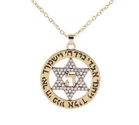 CWZZWS Accessori per Ragazze Star Collana di David for Women And Men, 92 Collana David Hexagram Round Hollow Posting, Women Jewish Star Necklace Women, Star of David Collace for Men