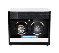 CWZZWS Avvolgitore per orologi - Custodia in legno per orologi intelligenti, con luce a LED, per orologio meccanico automatico, con controllo accessi