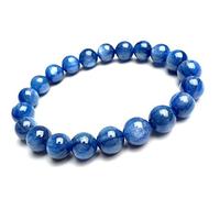 CWZZWS Bracciale ad elastico da 9 mm di chionite naturale gemella.