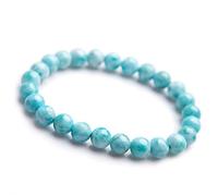 CWZZWS Bracciale ad elastico rotondo di gemma blu naturale di gemma naturale all'ingrosso Aaaaa