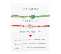 CWZZWS Bracciale Coordinato per Coppie Donne Uomini, Braccialetto in Pelle Lucky Star, Amicizia, relazione, promessa, per Regali di Gioielli BFF