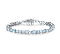CWZZWS Bracciale da Tennis di Pietra Natale fancime, Braccialetti da Tennis in Gemma in Argento in Argento per Donne, Regalo di Compleanno di Natalizi per la Festa della Mamma per Donne Ragazze per