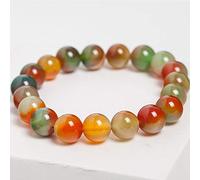 CWZZWS Bracciale di giada, braccialetto cinese, braccialetto in pietra di giada, bracciale agata da 8 mm uomini e donne gioielli bracciale di agata naturale con scatola (8 mm)