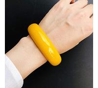 CWZZWS Bracciale di giada per donne, braccialetto cinese, braccialetti di calceletti spessi ampliati naturali bracciale agata (64 mm)