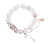 CWZZWS Bracciale di ricchezza Feng Shui Bracciale in giada bianco Bracciale elegante Serpa elegante Bracciale animale zodiaca