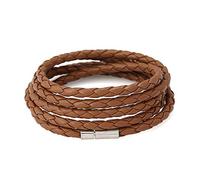 CWZZWS Bracciale Fashion uomini e donne decorazioni tessute a mano Trend marrone chiaro punk presente creativo un unico pop retrò