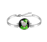 CWZZWS Bracciale Gioielli, Braccialetti da Donna, Regali per Le Sue Donne, Moglie, Mamma, Arte Geometrica Blu Viola